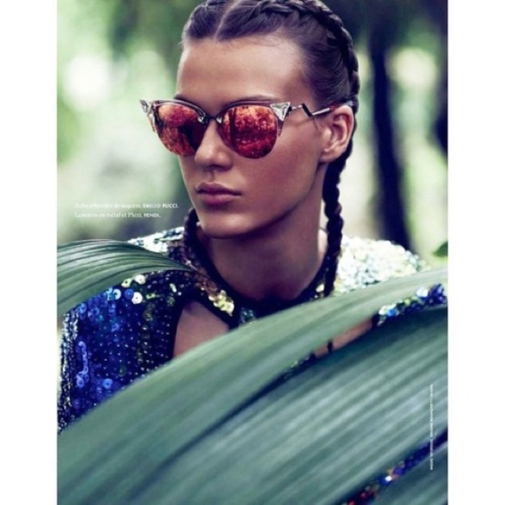 FENDI Indira Sunglasses - Cat Eye - Pink Purple